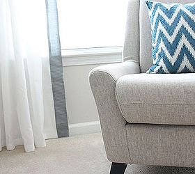 diy fabric trimmed curtains, home decor, reupholster, window treatments