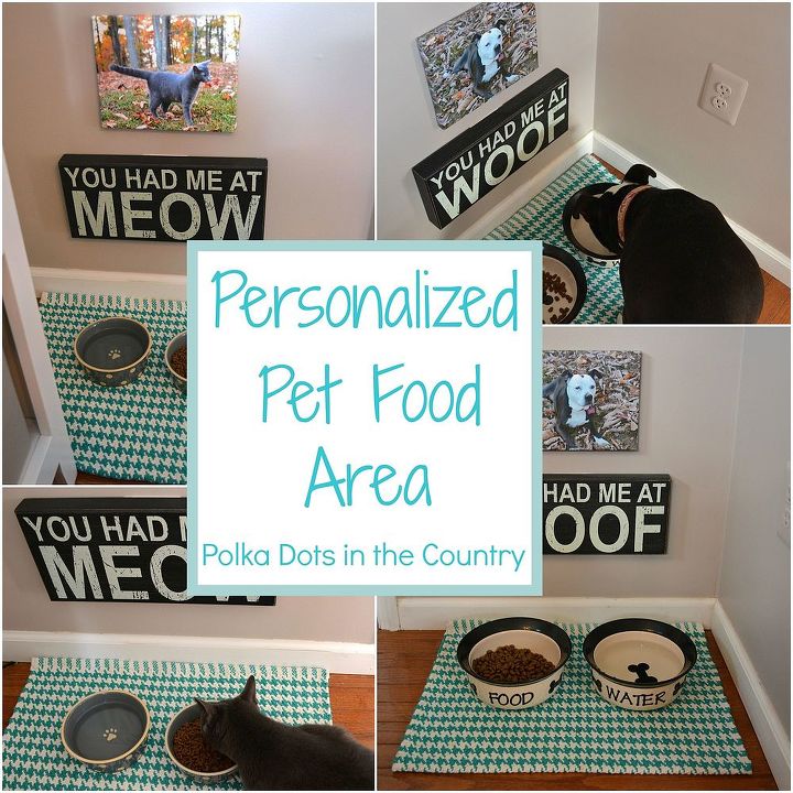 personalized pet food area, crafts, pets animals
