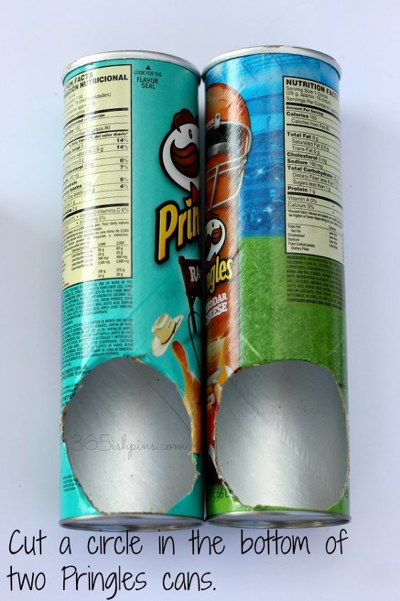 Repurposed Pringles To Super Bowl Decor Hometalk Repurposed Pringles To Super Bowl Decor Crafts Repurposing Upcycling