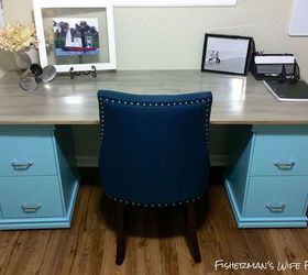 diy filing cabinet desk, diy, home decor, home office, painted furniture