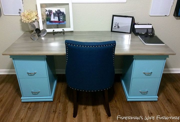 diy filing cabinet desk | hometalk