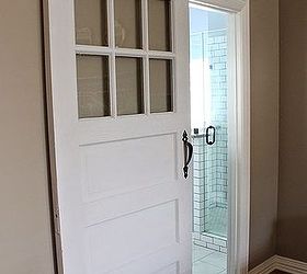 master bath remodel, bathroom ideas, home improvement, We found this old door and restored it