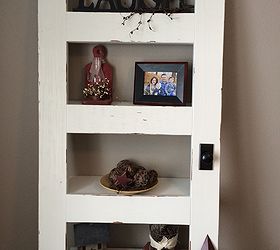 how to build a leaning door shelf when you don t have an old door, doors, how to, shelving ideas