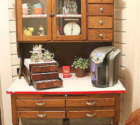Transform an Antique Cabinet Into a Coffee Station