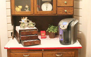 Transform an Antique Cabinet Into a Coffee Station