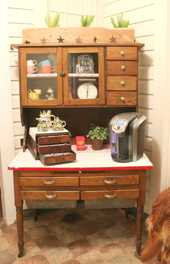 transform an antique cabinet into a coffee bar, kitchen cabinets, kitchen design, repurposing upcycling, storage ideas