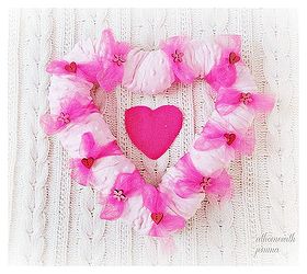 Pink Minky Heart Wreath DIY