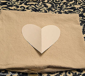 ribbon heart drop cloth pillow, crafts, how to, seasonal holiday decor, valentines day ideas