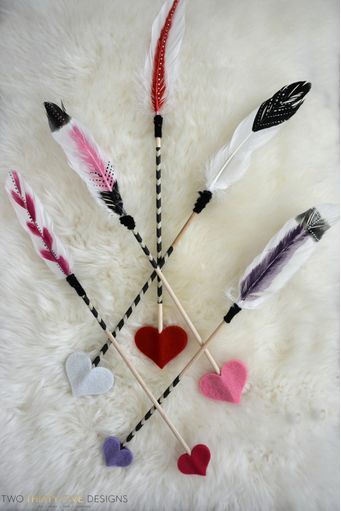 diy valentines arrow through heart, crafts, how to, seasonal holiday decor, valentines day ideas