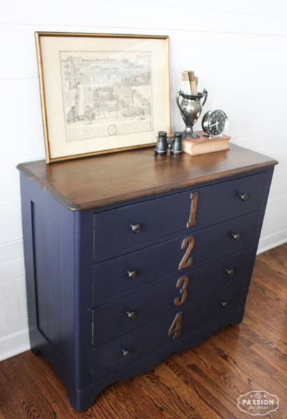 numbered dresser makeover, bedroom ideas, paint colors, painted furniture