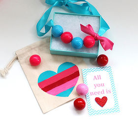 diy girl s bubble gum necklace for valentine s day, crafts, how to, seasonal holiday decor, valentines day ideas