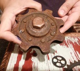diy steampunk industrial gear art, crafts, how to, repurposing upcycling, wall decor