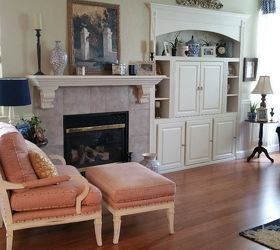 ideas for revamping fireplace, fireplaces mantels, living room ideas, Here is a wider view of the family room