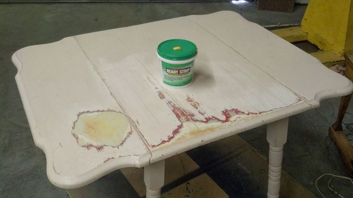refinished and refreshed vintage drop leaf table, painted furniture