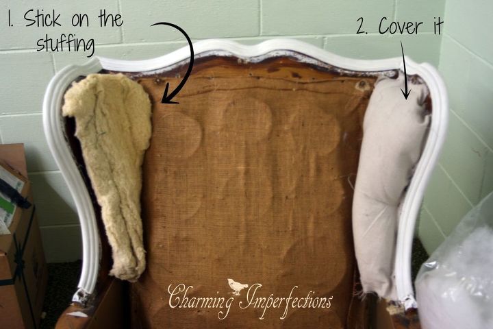 no sew wingback chair re upholster hometalk