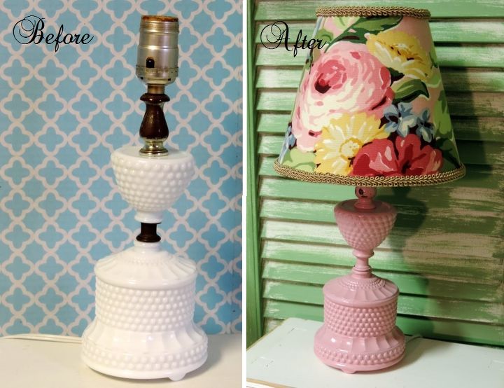 a vintage lamp makeover, how to, lighting, painting, repurposing upcycling