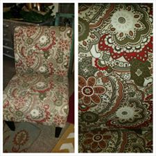 painting upholstery on chairs, painted furniture, reupholster