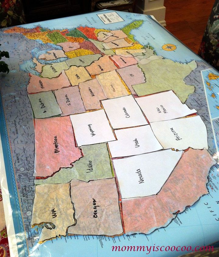 mapa de remanescentes de tecido dos estados unidos