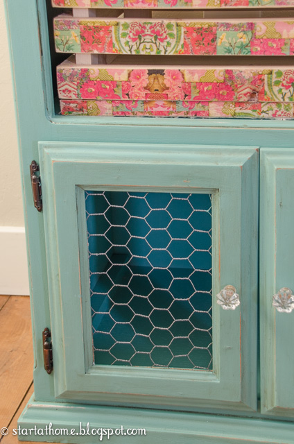old tv stand gets a makeover you d never expect, decoupage, painted furniture, repurposing upcycling, woodworking projects