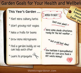 17 garden goals for your health wellbeing, gardening, go green, homesteading, organizing, outdoor living, It s fun easy rewarding to set your goals