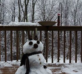 bird feeder snowman, decks, gardening, pets animals