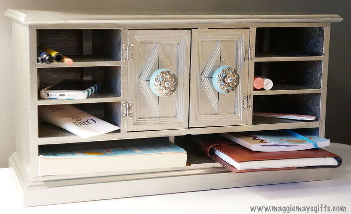 repurposed old jewelry chest to desk organizer, crafts, how to, repurposing upcycling