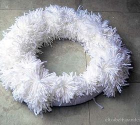 easy winter pom pom wreath, crafts, how to, repurposing upcycling, wreaths