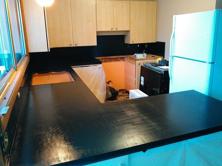 Updating Kitchen Countertops With Faux Finish Paint Hometalk