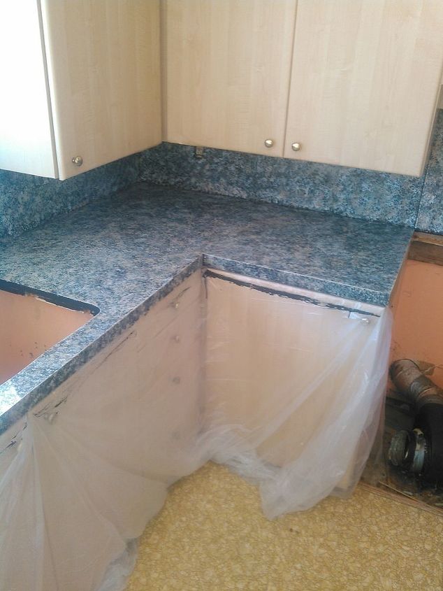 updating kitchen countertops with faux finish paint, countertops, how to, painting