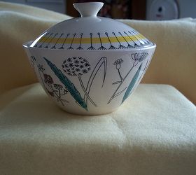 q vintage china pattern from norway, home decor, Granny s sugar bowl