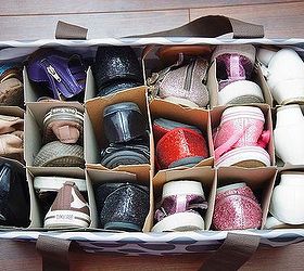 a clever hack to save you from shoe clutter, how to, organizing, repurposing upcycling, storage ideas