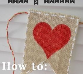 how to make a no fray valentine s or any day burlap banner, crafts, how to, seasonal holiday decor, valentines day ideas