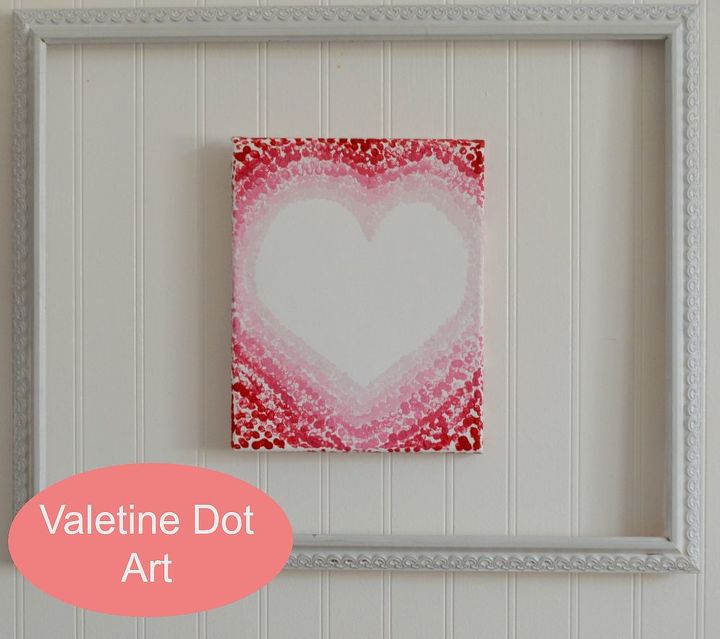 ombr valentine heart using eraser dot art, crafts, how to, seasonal holiday decor, valentines day ideas