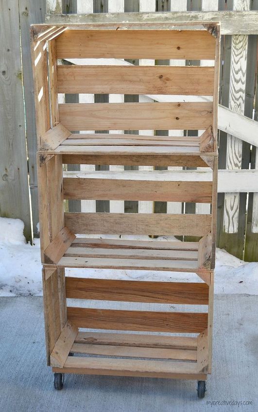 wood crates become craft station organization, craft rooms, crafts, repurposing upcycling, woodworking projects
