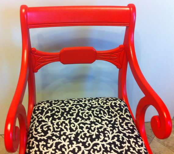 armchair makeover, painted furniture, reupholster