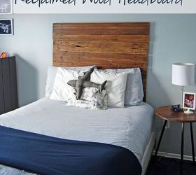 reclaimed wood headboard, bedroom ideas, fences, painted furniture, repurposing upcycling, woodworking projects