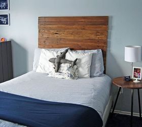 reclaimed wood headboard, bedroom ideas, fences, painted furniture, repurposing upcycling, woodworking projects