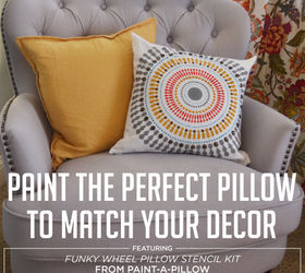 paint the perfect pillow to match your decor, crafts, living room ideas, reupholster