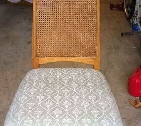 thrift score chair makeover with milk paint and a drop cloth, painted furniture, reupholster