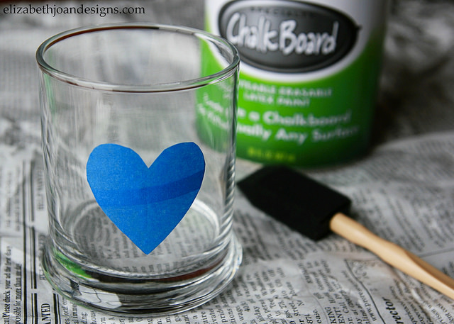 lovely heart candle holder, chalkboard paint, crafts, repurposing upcycling, seasonal holiday decor, valentines day ideas