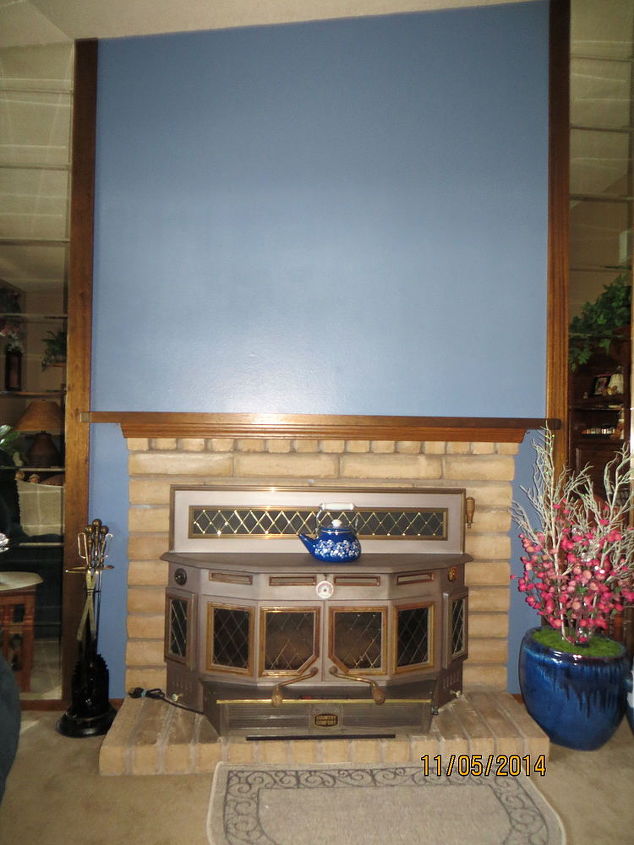 old fireplace revamped, fireplaces mantels, painting, wall decor