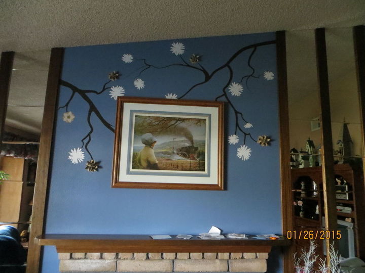 old fireplace revamped, fireplaces mantels, painting, wall decor