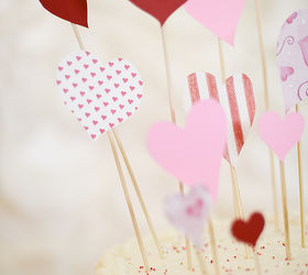 easy valentine s day paper cake topper, crafts, seasonal holiday decor, valentines day ideas