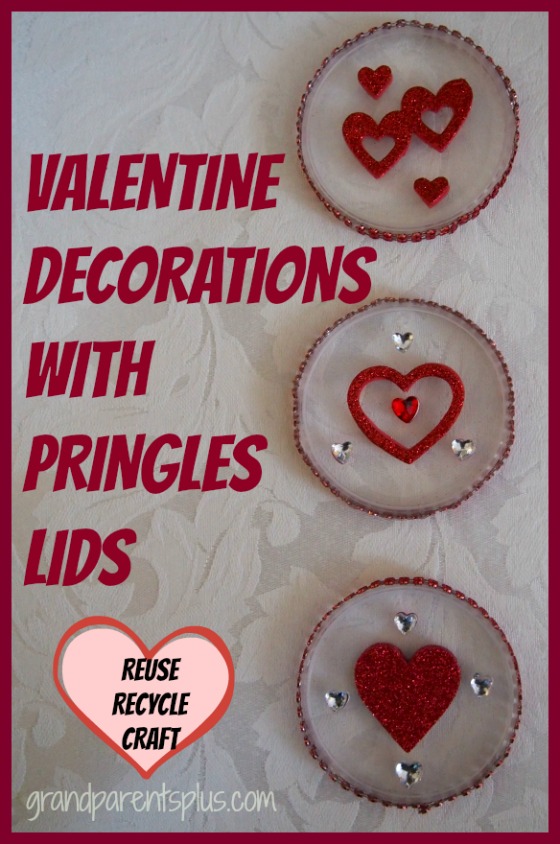 Valentine Decorations valentine decorations with pringles lids reuse recycle craft, crafts, repurposing upcycling, seasonal holiday decor, valentines day ideas