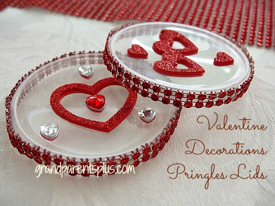 Valentine Decorations valentine decorations with pringles lids reuse recycle craft, crafts, repurposing upcycling, seasonal holiday decor, valentines day ideas