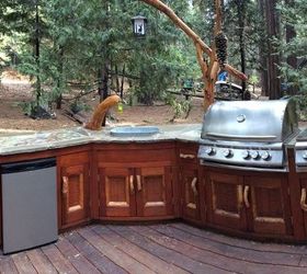 rustic outdoor kitchen, outdoor furniture, outdoor living, Sticks n stones never felt so good