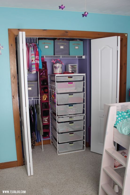 child s mermaid themed room, bedroom ideas, closet, organizing, storage ideas