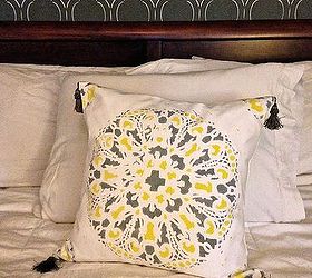easy diy painted pillows, bedroom ideas, crafts, how to, reupholster