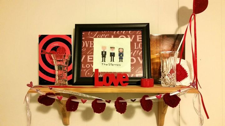 valentines shelf from found items, seasonal holiday decor, shelving ideas, valentines day ideas