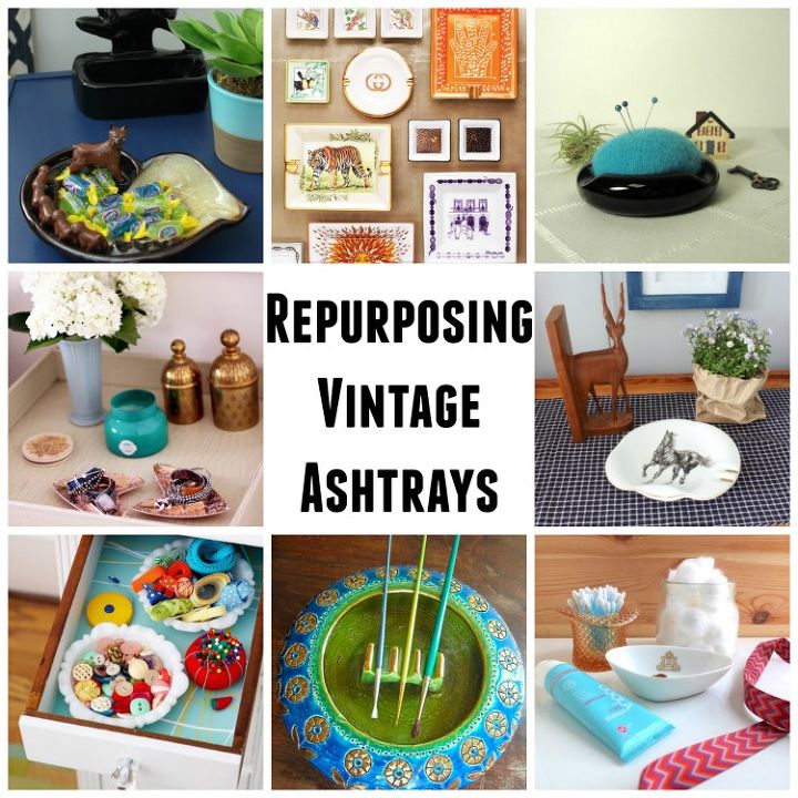 repurposed vintage ashtrays to storage, craft rooms, crafts, organizing, repurposing upcycling, storage ideas